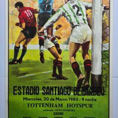 Football Real Madrid Vs Tottenham 1985  Original Uefa Cup Poster  Donat Sauri