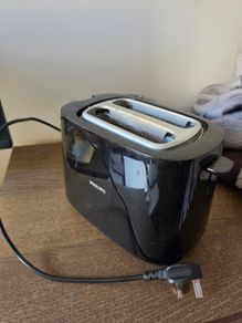 Philips black two-slice toaster