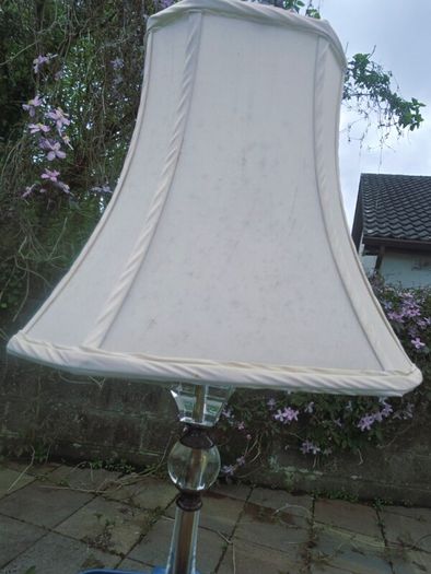 Stunning Pair of Crystal-Style & Antique Brass Table Lamps