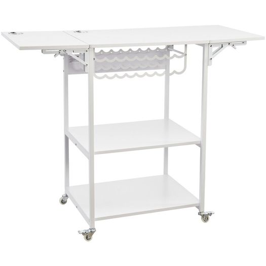 Heat Press Table 3Tier Movable Heat Press Stand Foldable with Wheels Brown