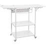 Heat Press Table 3Tier Movable Heat Press Stand Foldable with Wheels Brown Image 5