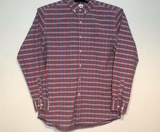 Uniqlo Mens Size Large Red Check Pattern Long Sleeve Shirt