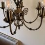 2 x brushed brass style  chandeliers Image 3