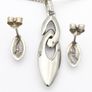 Vintage 925 Sterling Silver & Diamond Accents Set Image 4