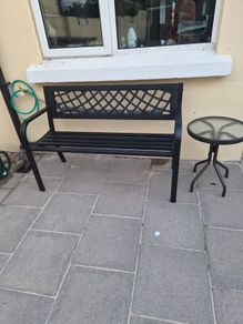 Garden Bench and Side Table