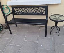 Garden Bench and Side Table