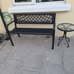 Garden Bench and Side Table