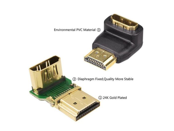 HDMI Connection Converter Male To Female 270 Degree/90 Degree