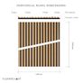 Acoustic Slat Wall Panel Warm Oak 240x60cm Image 3