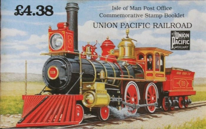 1992 - Isle of Man - Construction of Union Pacific Railroad Stamp Booklet (MNH)