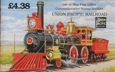 1992 - Isle of Man - Construction of Union Pacific Railroad Stamp Booklet (MNH)