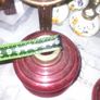 2 Beautiful Old Mirror Red Glass Oil Lamps, Postage Available Image 7