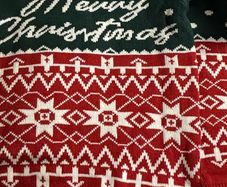 boohooMAN Christmas Jumper, Green & Red, Size M, Brand New With Tags