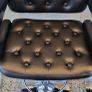 Set of 3 black leather effect bar stools Image 5
