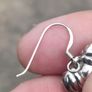 Vintage Sterling Silver Love heart earrings Image 4