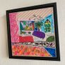 Framed Original Abstract Painting Miami style Interiors Art   Original Art Gift Image 6