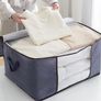 6Pack 90L Large Capacity Clothes Storage Bags Solution Organizer for Clothes, Duvets, Comforters, Blankets Image 7