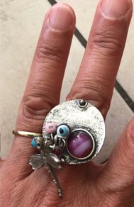 funky ring with dragon fly