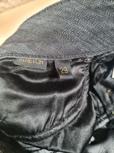 womens GUESS PREMIUM Bootcut black stretchy denim jeans gold embroidery  Size W 32 L 30 A1