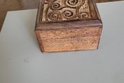 Carved wooden box