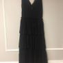 H&M Black Lace V-neck Tiered Pleated Dress Image 5