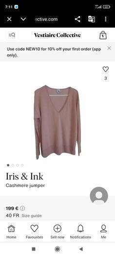 High end brand Iris and Ink,wool/cashmere mix v-neck ladies cardigan