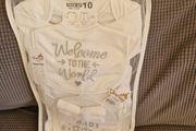 NEW Lilsoft 10pc Newborn Baby Gift Set - Unisex White/Silver