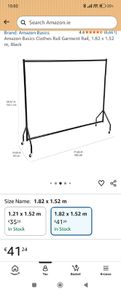 Heavy Duty 1.8m Clothes Rail on wheels