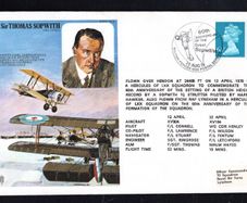 1976 Great Britain Illustrated Cover Commemorating 60th Anniversary of the Great Sopwith (setting of British Hight Record) tying 6 1/2d Machin