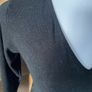 Women's knit top Black deep V neck jumper Kookai size 10 Image 2