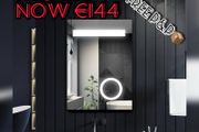 NEW SALE | Illuminated LED Bathroom Mirror with Lights and Shaver Socket Magnifying Mirror 500 x 700 mm Button Switch