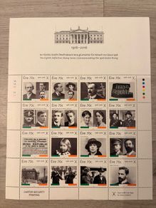 An Post 1916 100 year Commemoration Stamps