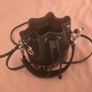Fendi Mon Tresor Mini Black Leather & Velvet FF Motif Bucket Bag Image 8