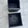 38cm Square Planter Lead Effect Image 3
