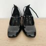 No-l-ita Italian designer Black Genuine Leather Mary Jane Pump Heels RRP 150E Image 3