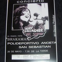 Rory Gallagher Concert Poster Spain 1974