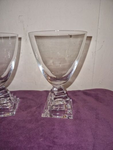 Set of 2 transparent Cristal d'Arques glasses by J.G. Durand