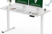 Electric Standing Desk Height Adjustable Sit Stand Desk with Memory Smart Panel(120 x 60cm, White)