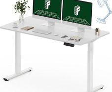 Electric Standing Desk Height Adjustable Sit Stand Desk with Memory Smart Panel(120 x 60cm, White)