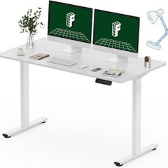 Electric Standing Desk Height Adjustable Sit Stand Desk with Memory Smart Panel(120 x 60cm, White)