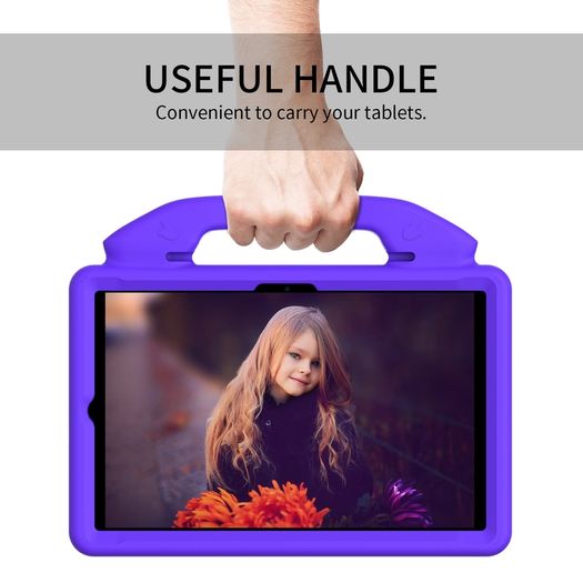 For Samsung Galaxy Tab A8 10.5 2021 Case Kids Shockproof Tablet Smart Cover With Thumbs UP EVA New Purple - FHT05SMTK4