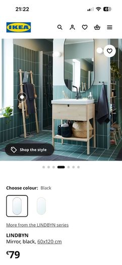 IKEA Lindbyn Mirror 120cm x 60cm