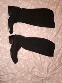 Fitzpatrick Shoes Black Suede Boots