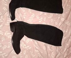 Fitzpatrick Shoes Black Suede Boots