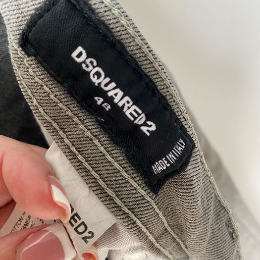 Dsquared2 Mens Grey Stretch Denim Jeans Made In Italy Size 48