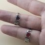 Lot Of 2 925 Silver LOVE Ring With Garnet Gemstone Image 4
