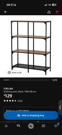 Shelving unit, black,