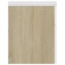 Sink Cabinet with Built-in Basin White and Sonoma Oak Chipboard Image 10