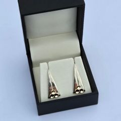 Brand New Hallmarked Silver & 9ct Gold Earrings