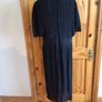 Boohoo Black pleated v neck midi dress Uk 20 postage included Image 2
